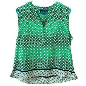 Jones of New York Sleeveless‎ Geometric Pattern Top Size Large
